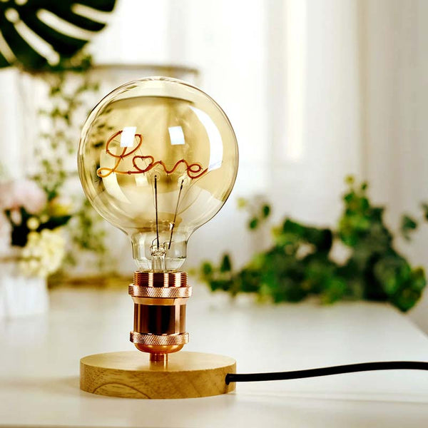 Vintage Bulb Love Table Lamp | TrendHaus - Home Decoration