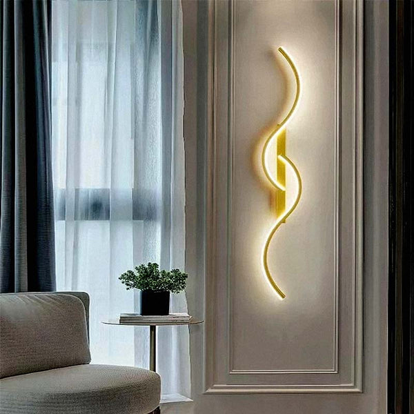 Luminária de Parede Arandela Double S Dourada - Decora Sala 2 | TrendHaus - Decoração para Casa