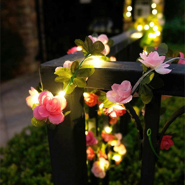 Fio de Luzes Flores Pink e Laranja - Fairy Lights - Luminária - Luz de Natal | TrendHaus - Decoração para Casa