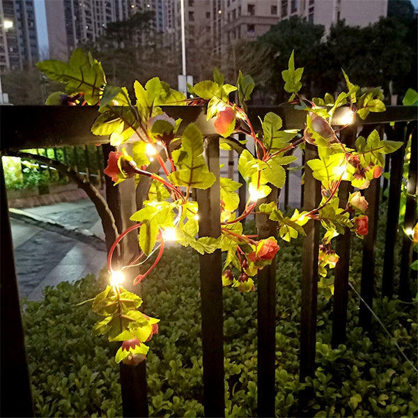 Fio de Luzes Flores Rosas e Brancas - Luminária - Fairy Lights - Luz de Natal | TrendHaus - Decoração para Casa