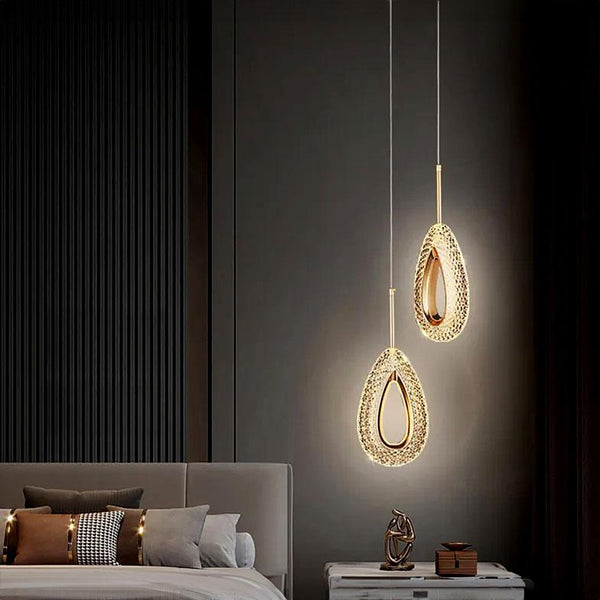 Crystal Drop Pendant Lamp Decora Bedroom | TrendHaus - Home Decoration
