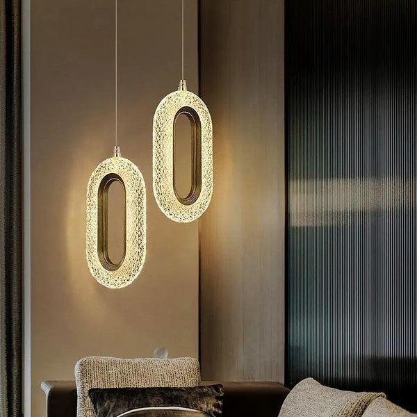 Lámpara colgante Elipse de cristal Decora salón | TrendHaus - Decoración del hogar