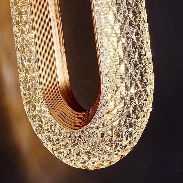 Detalle de lámpara colgante Elipse de cristal | TrendHaus - Decoración del Hogar