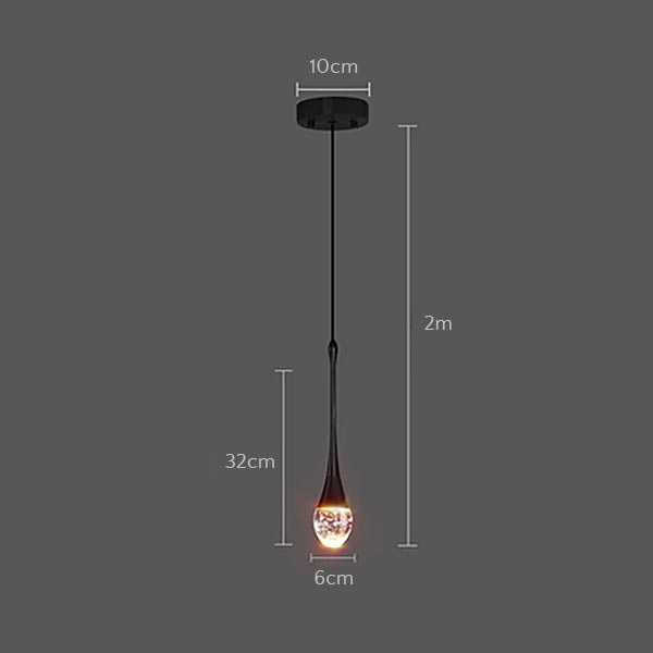 Drop Black Pendant Lamp Measures | TrendHaus - Home Decoration