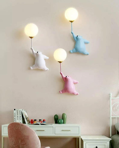 Luminárias de Parede Ursinho Lua Kit | TrendHaus - Decoração para Casa