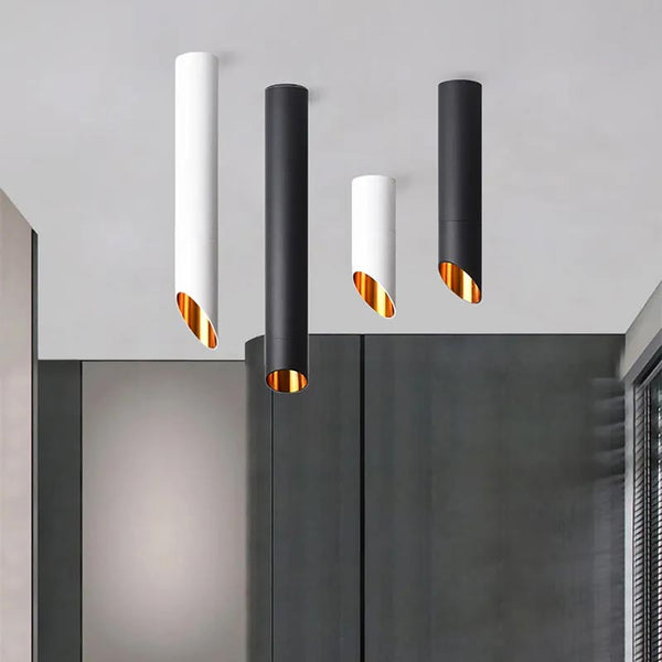 Luminárias de Teto Pipe Branca e Preta | TrendHaus - Decoração para Casa - Decoram Sala