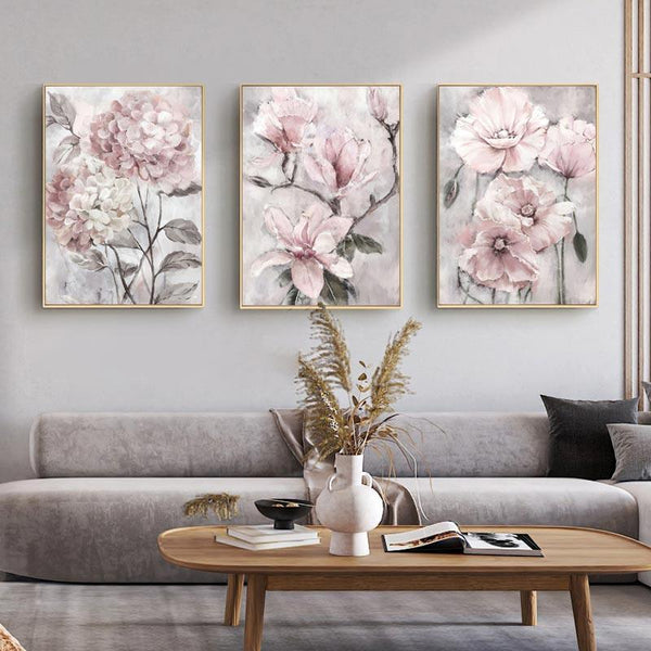 Quadros Decorativos Pink Flowers | TrendHaus Decoração para Casa, Decorando, Sala, Quarto