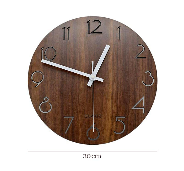 Relógio de Parede Madeira Minimal Medidas | TrendHaus - Decoração para Casa