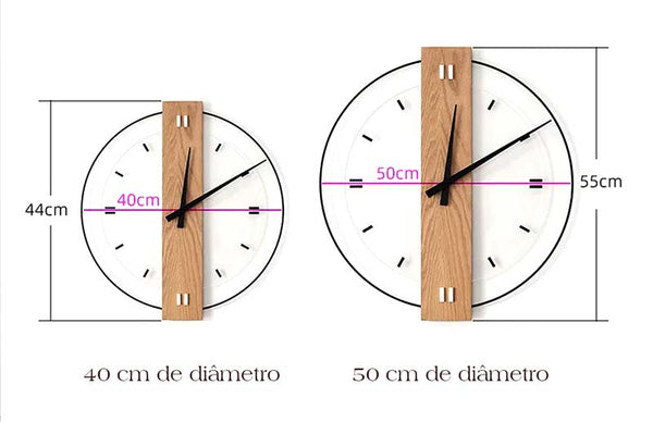 Relógio de Parede Minimalista Medidas | TrendHaus - Decoração para Casa