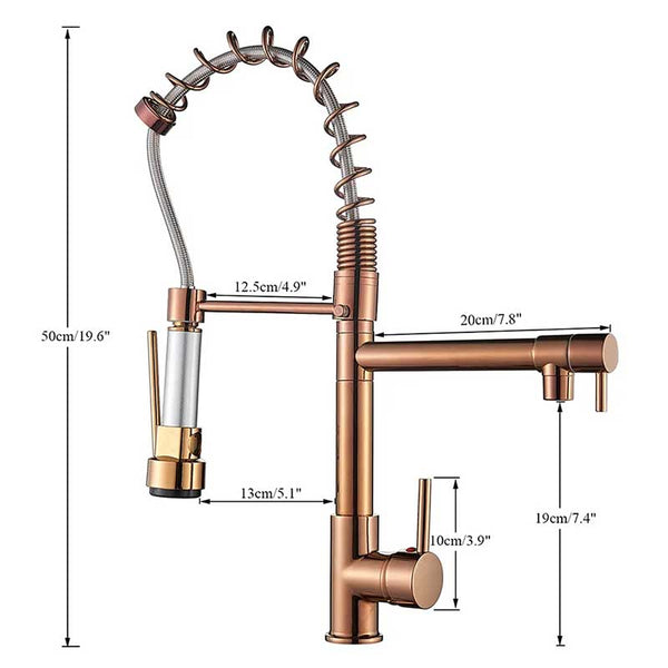 Gourmet Faucet for Premium Rosé Gold Kitchen Measurements | TrendHaus - Home Decoration