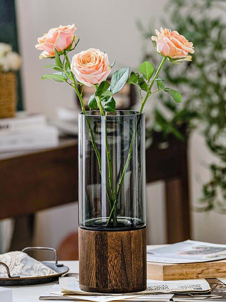 Jarrón decorativo europeo para flores de rosas | TrendHaus - Decoración del Hogar