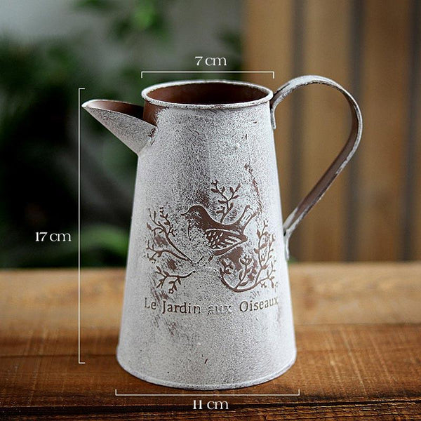 Vaso Decorativo Leiteira Rustico Provence Maior - Medidas | TrendHaus - Decoração para Casa