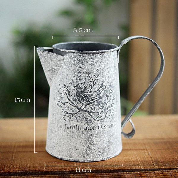 Vaso Decorativo Leiteira Rustico Provence Menor - Medidas | TrendHaus - Decoração para Casa