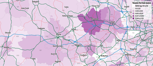 Census Data Mapped by Postcode Sector