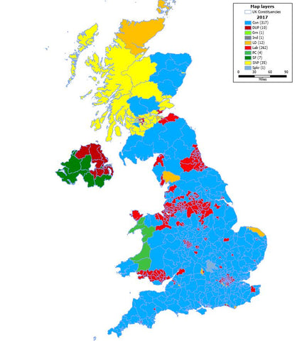 2017 General Election Result Map