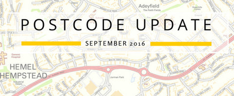 Postcode Update September 2016
