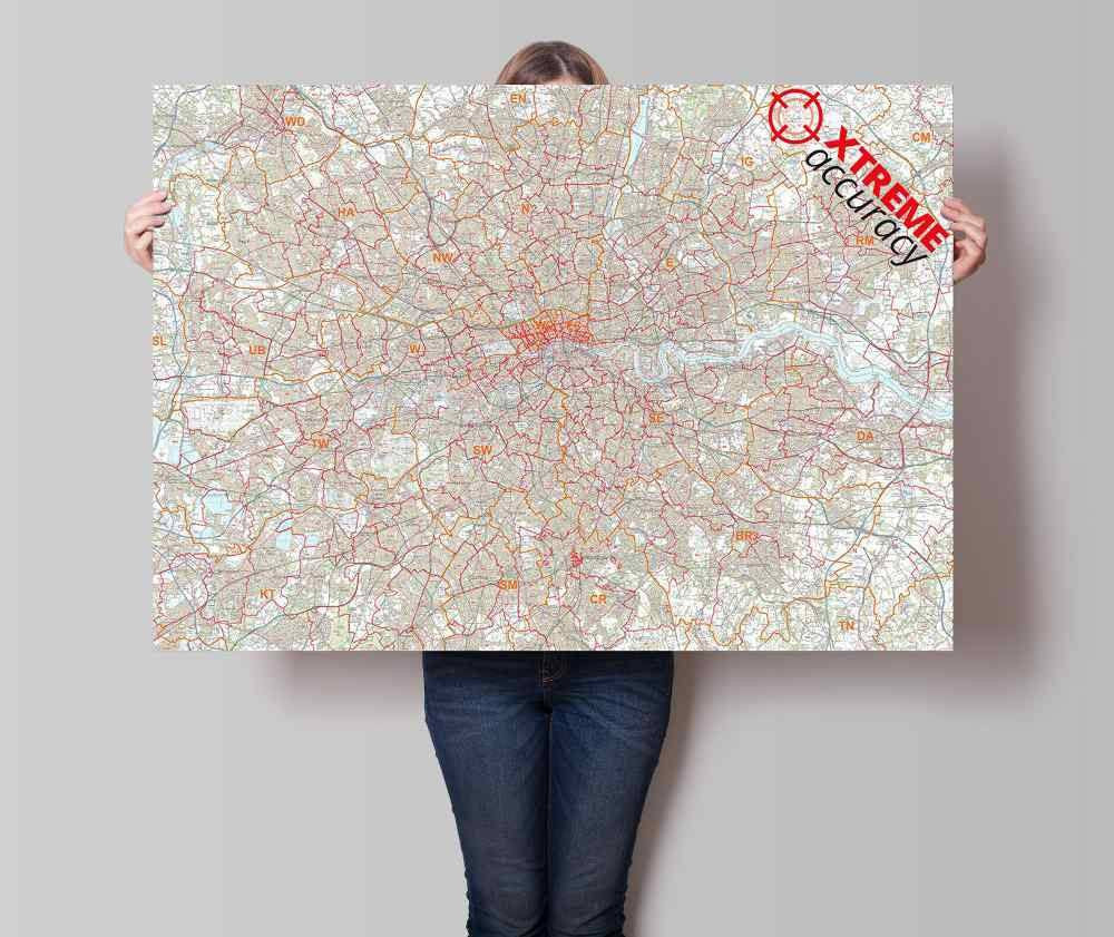 London Greater Postcode District Map D7 Map Logic 8294