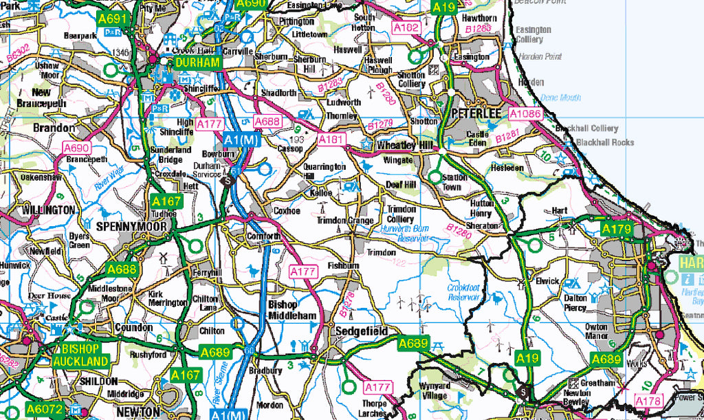 County Durham Map Map Logic