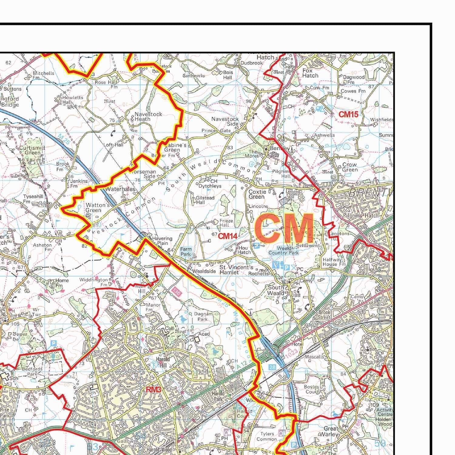 London Greater Postcode District Map D7 Map Logic 9454