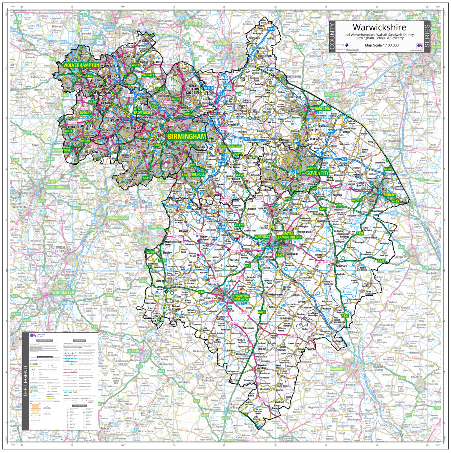 Warwickshire And West Midlands County Map 2021 Map Logic 9755