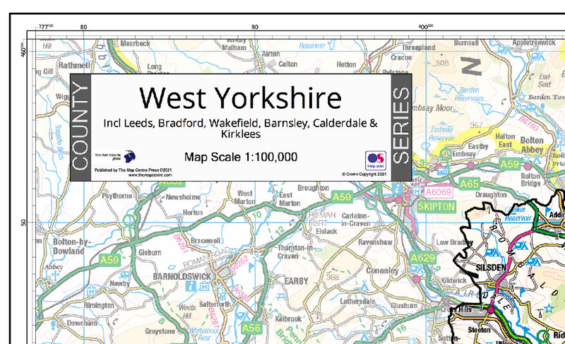 West Yorkshire County Map 2021 Map Logic 5800