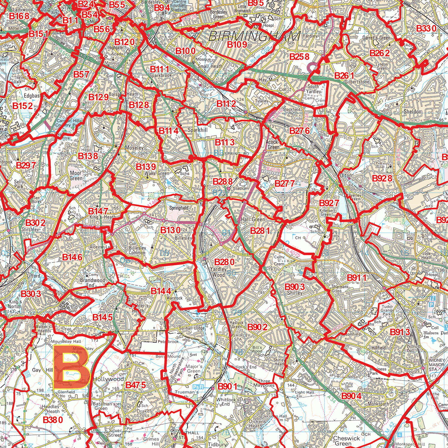 Birmingham Postcode Map B Postcode Area Map Logic Vro 2403