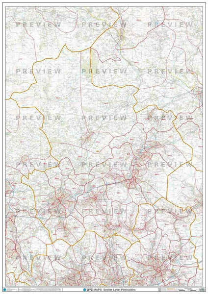 NN Postcode Map for the Northampton Postcode Area GIF or PDF Download ...