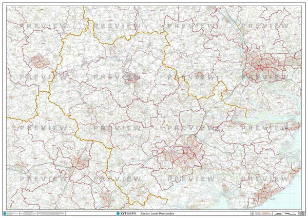 NN Postcode Map for the Northampton Postcode Area GIF or PDF Download ...