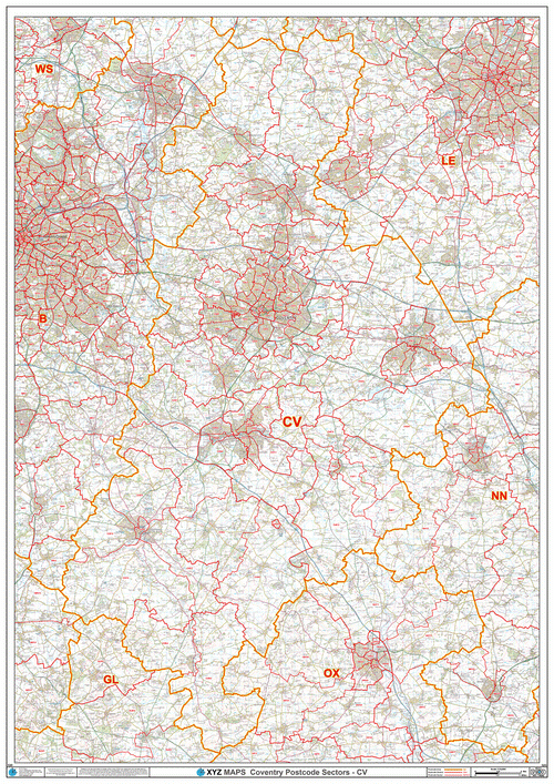 Postcode Wall Maps for the UK – Map Logic