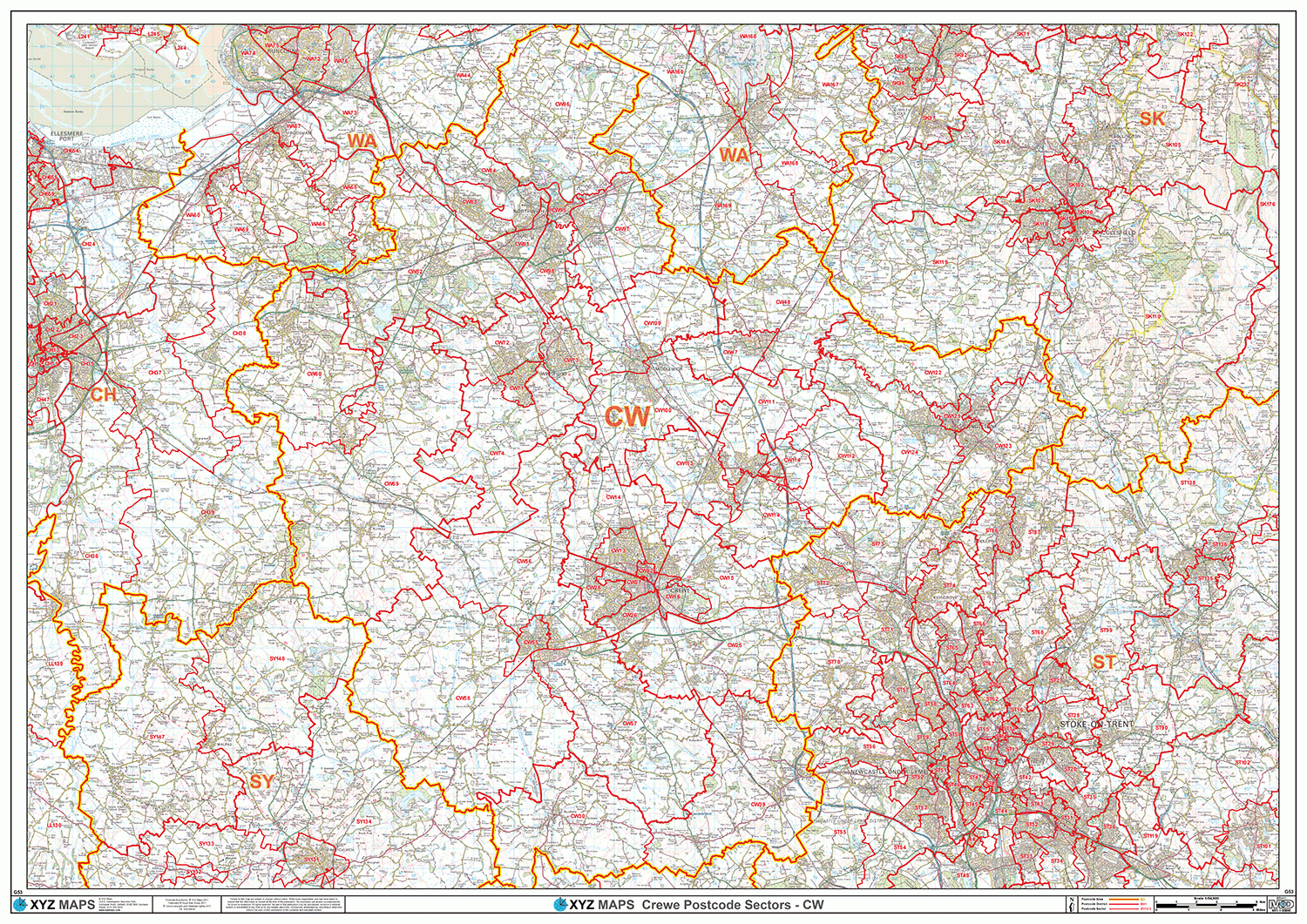 Crewe Postcode Map (CW) – Map Logic