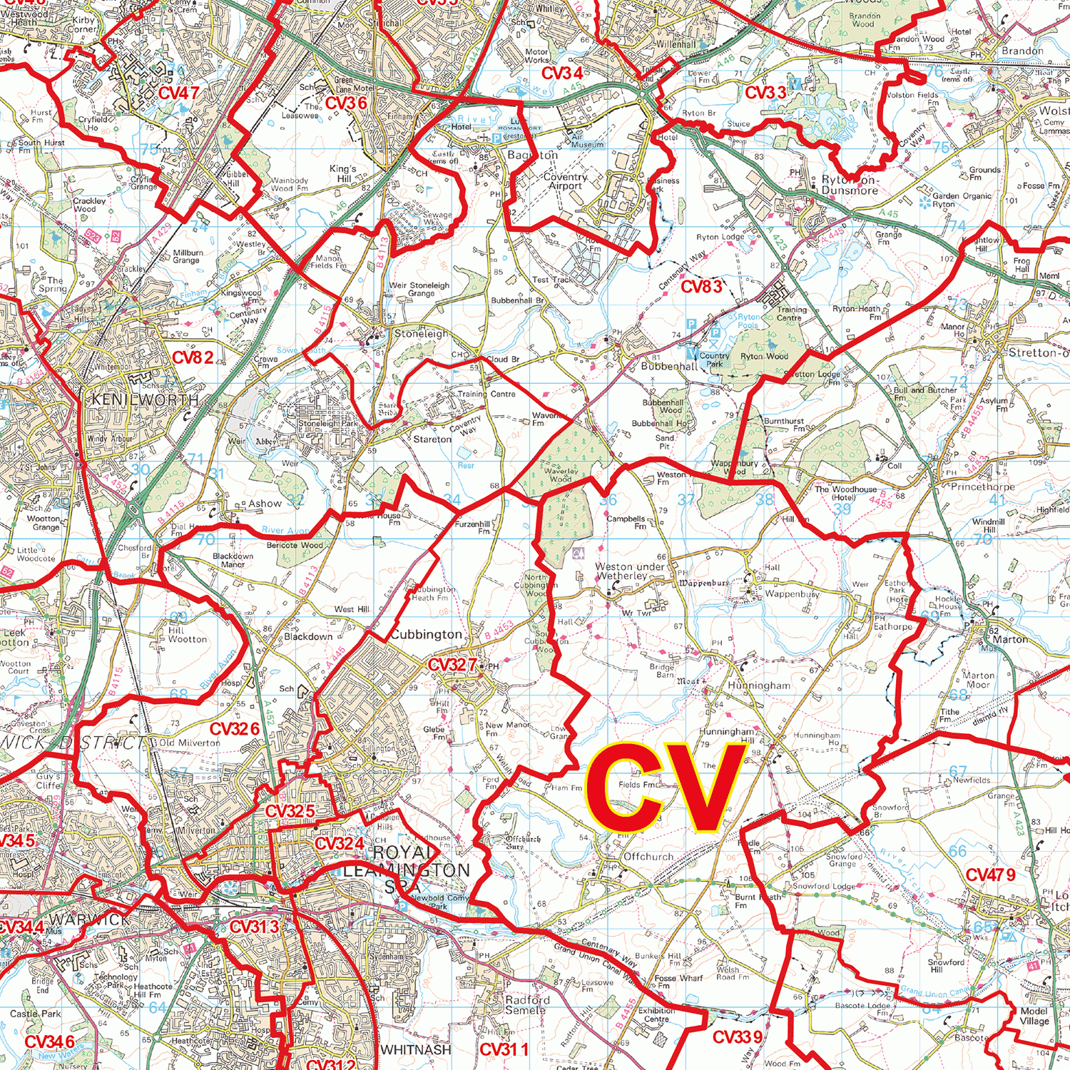 Coventry Postcode Map (CV) Map Logic