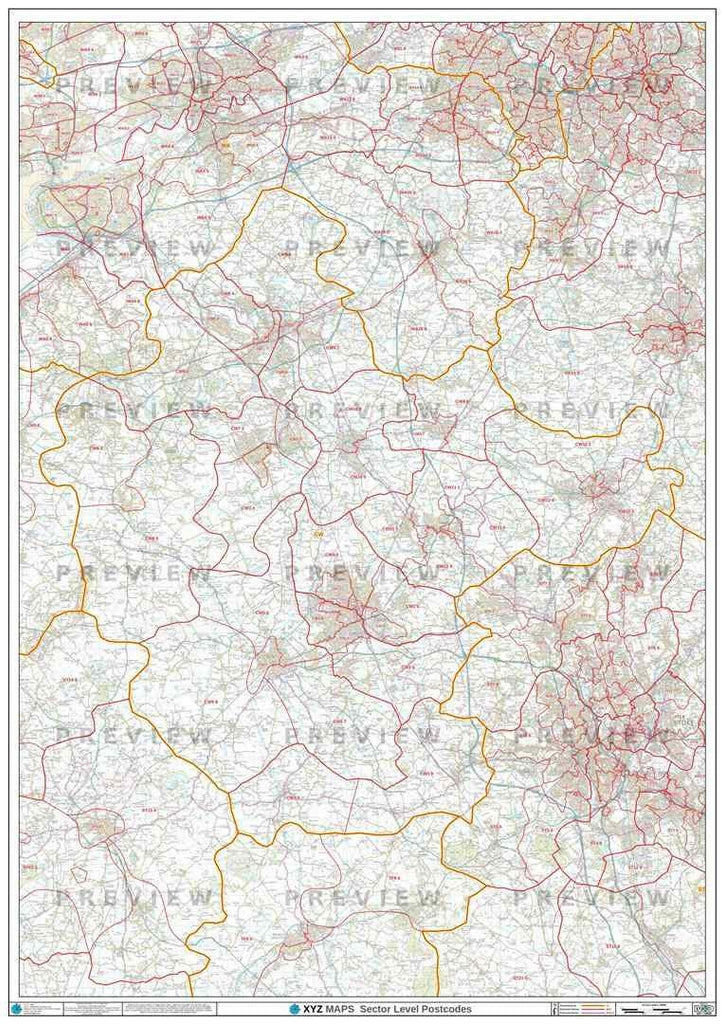 CW Postcode Map for the Crewe Postcode Area GIF or PDF Download – Map Logic