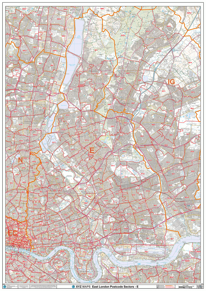 East London Postcode Areas East London Postcode Map (E) – Map Logic