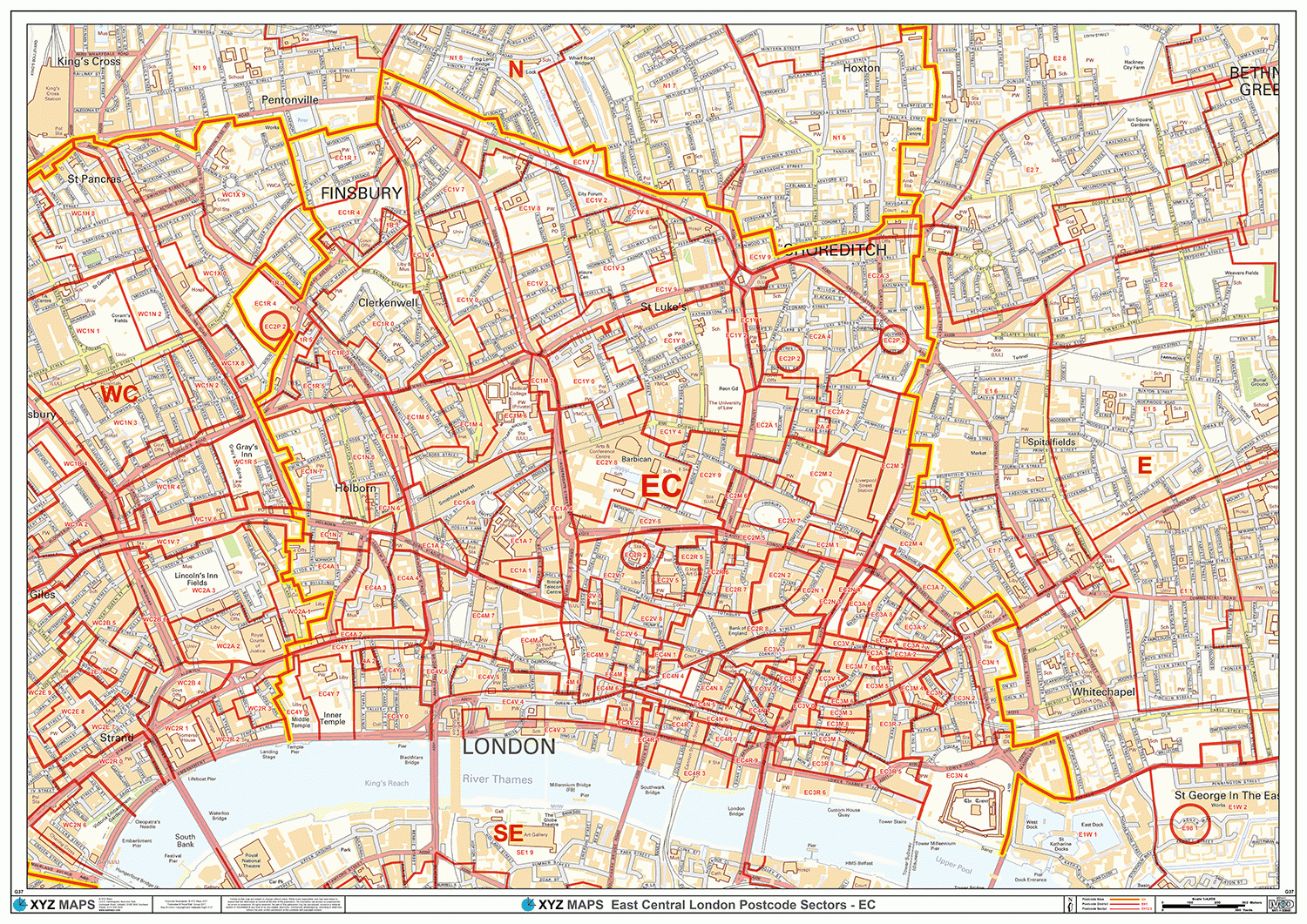 Ec Postcode Area Map Map Logic 7123