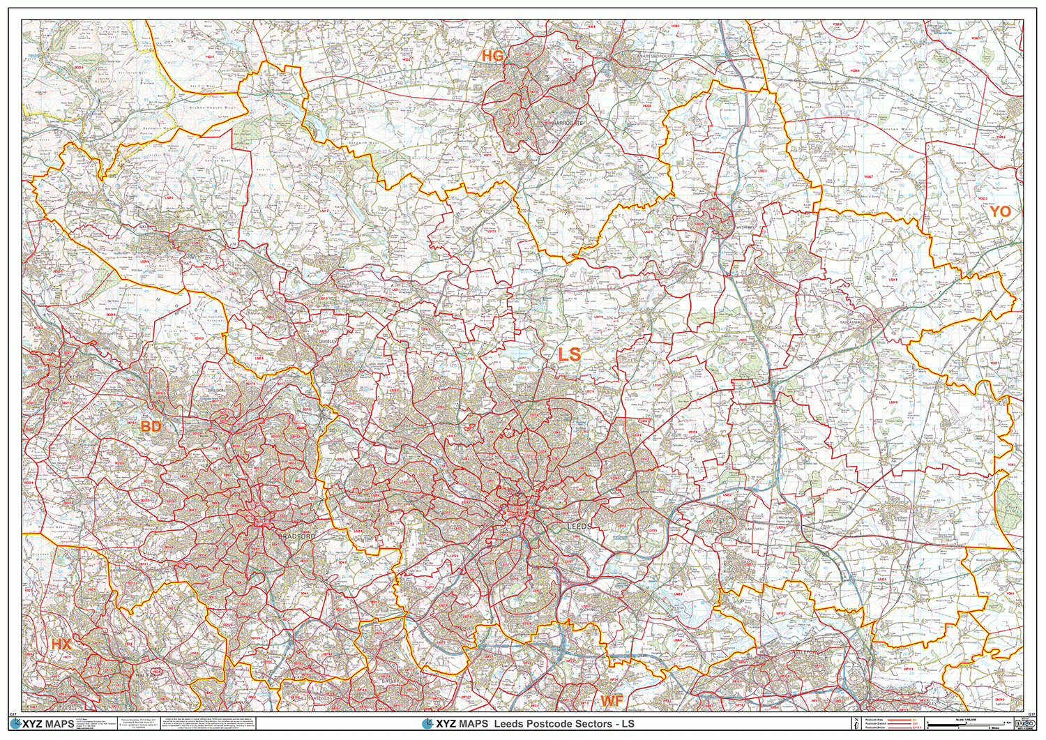 Leeds Postcode Map Ls Map Logic 9358