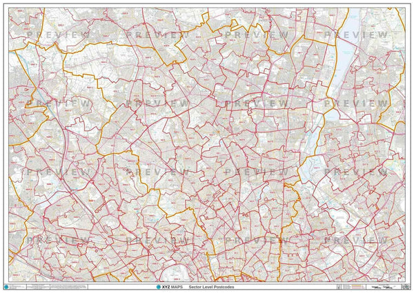 Greater London Postcode Sector Map G1 Map Logic 1380