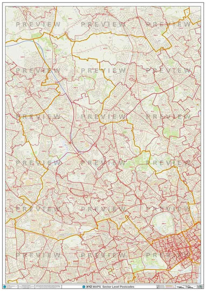 Greater London Postcode Sector Map (G1) – Map Logic