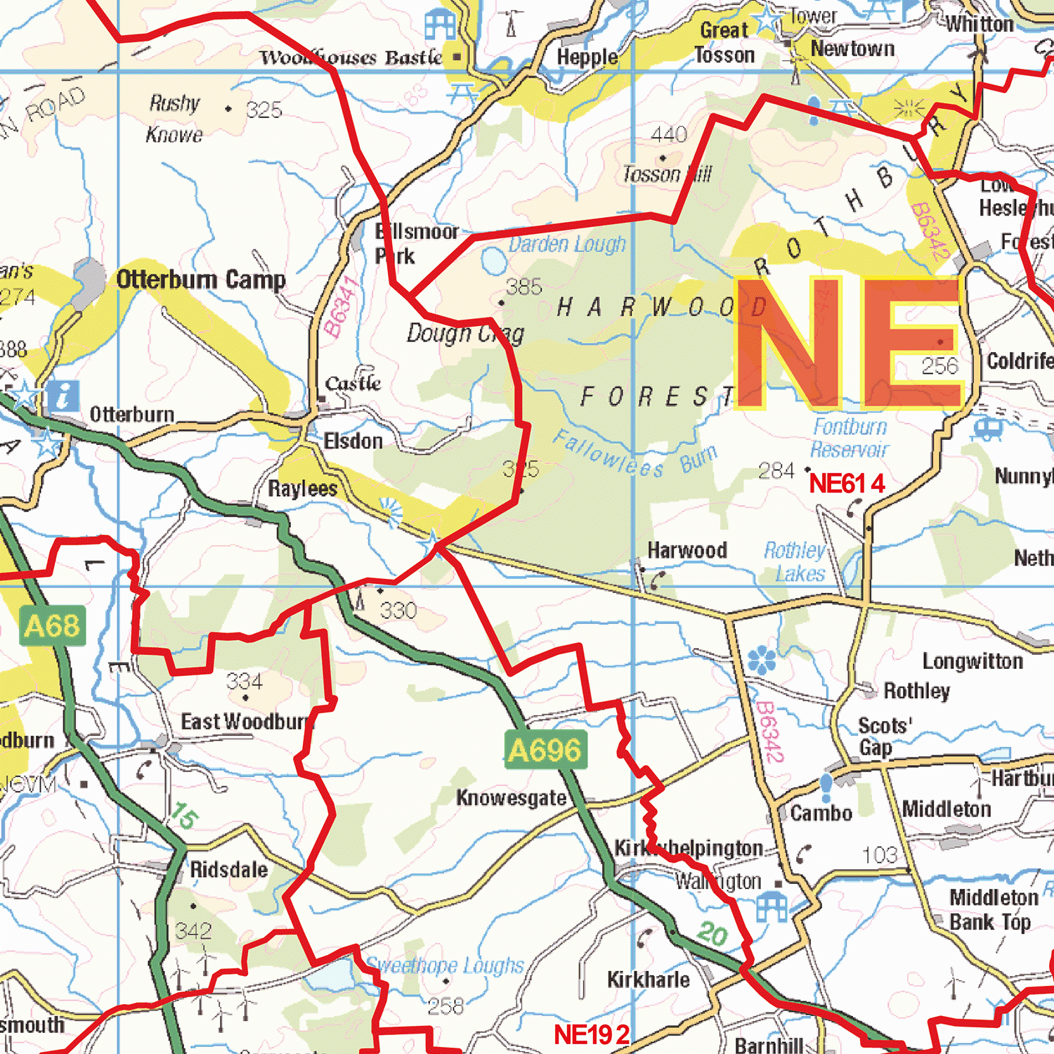 Newcastle Postcode Map Ne Map Logic 4701
