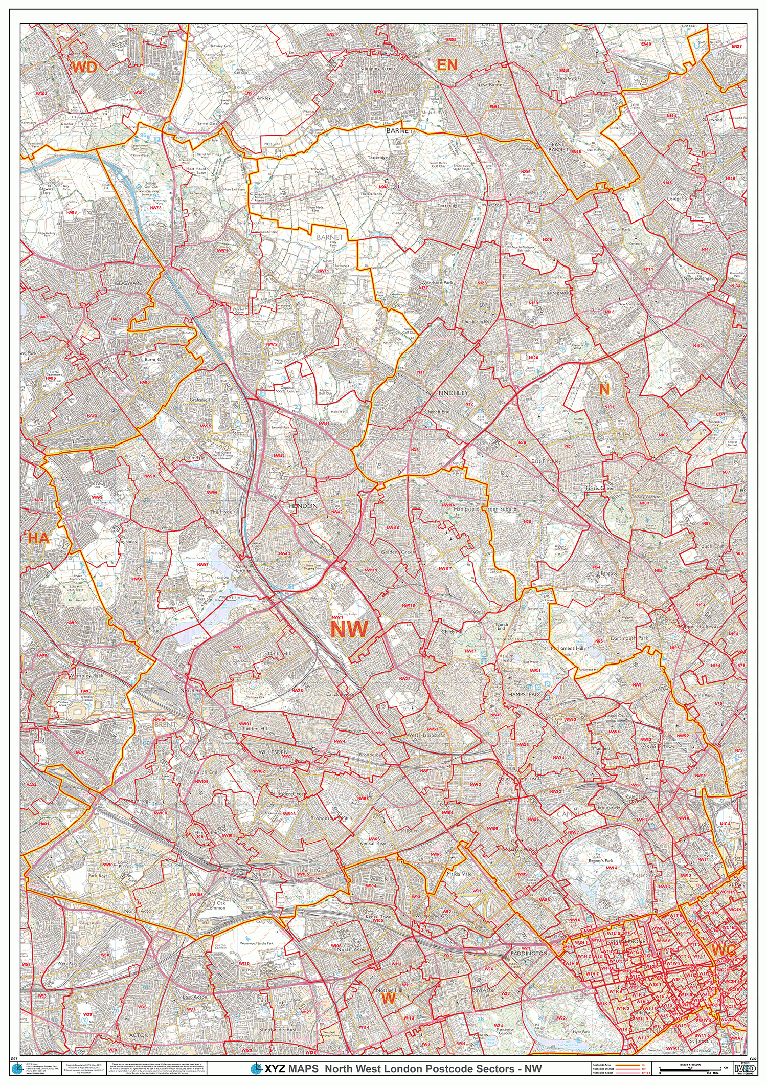 NW Postcode Area Map – Map Logic