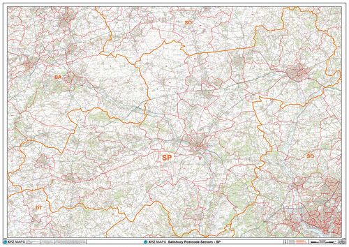 Salisbury Postcode Maps for the SP Postcode Area | Map Logic