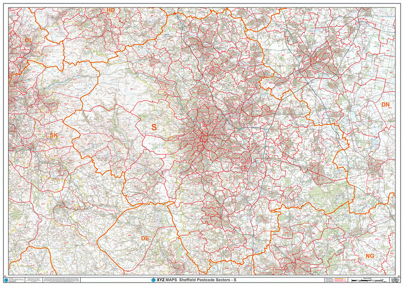 Sheffield Postcode Map S Map Logic 3841