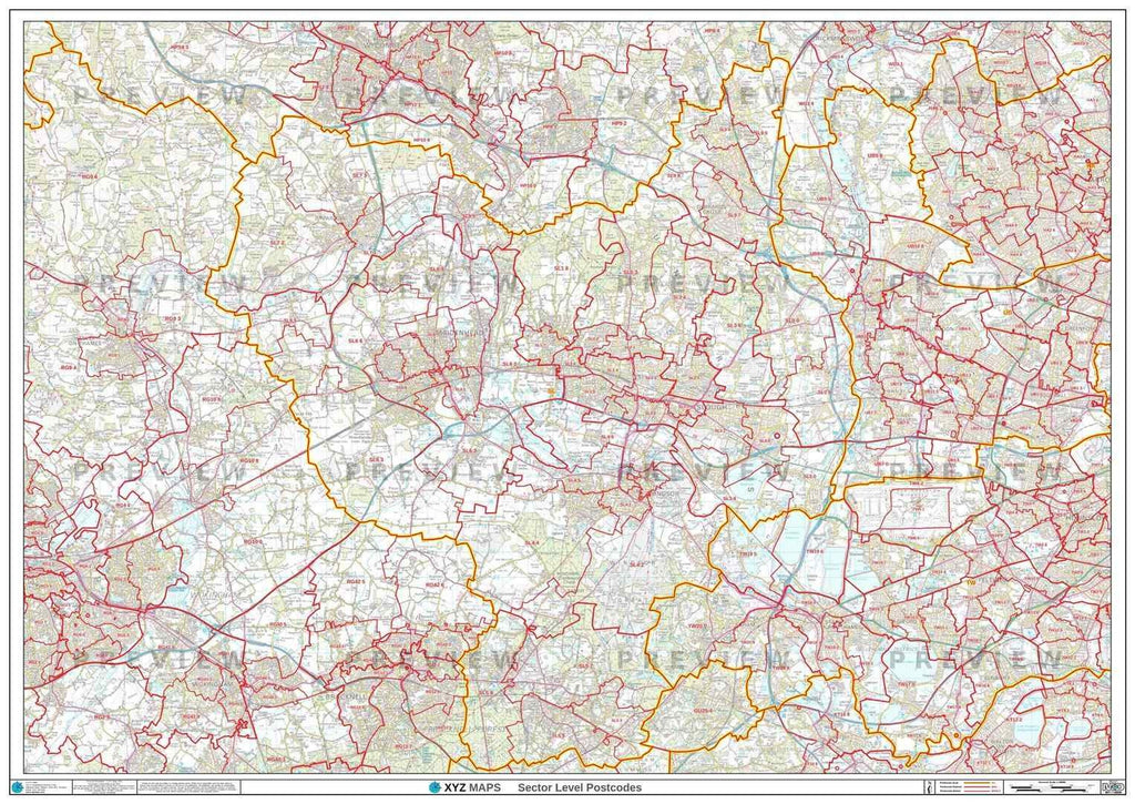 SL Postcode Map for the Slough Postcode Area GIF or PDF Download – Map ...