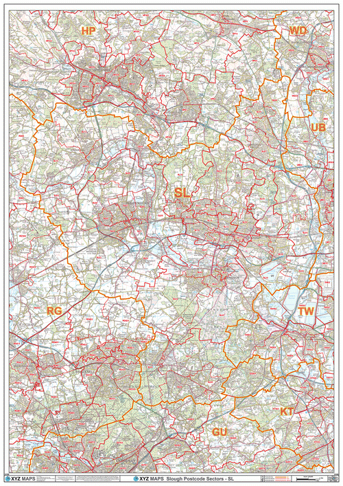 Postcode Wall Maps for the UK – Map Logic