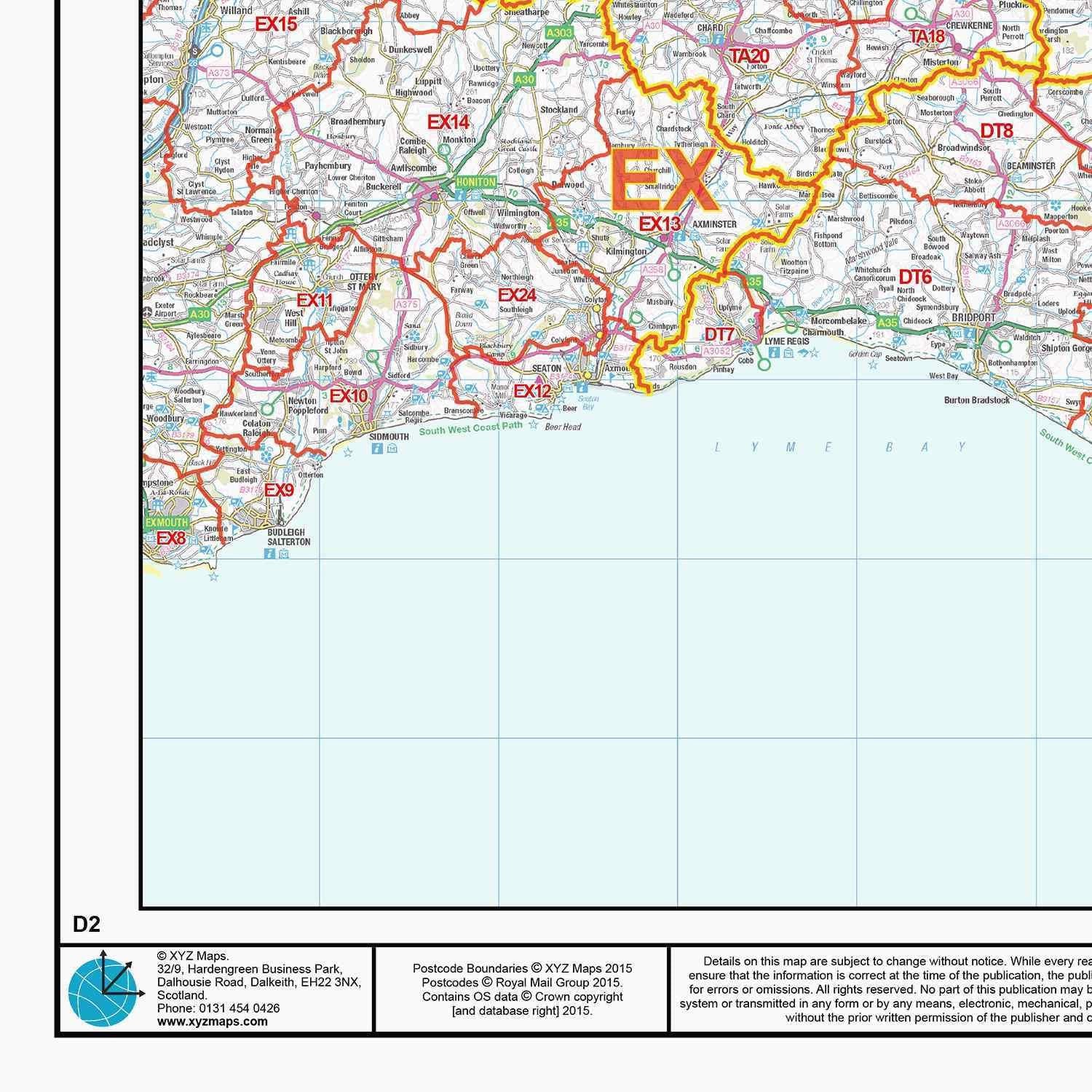 South East England Postcode District Map D2 Map Logic 5286