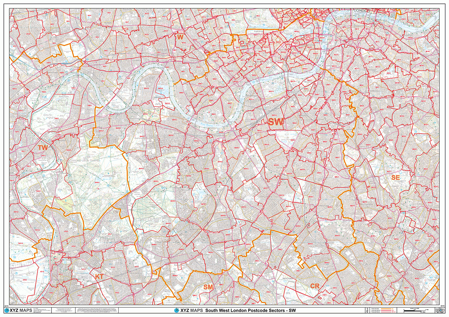 South West London Postcode Map (SW) – Map Logic