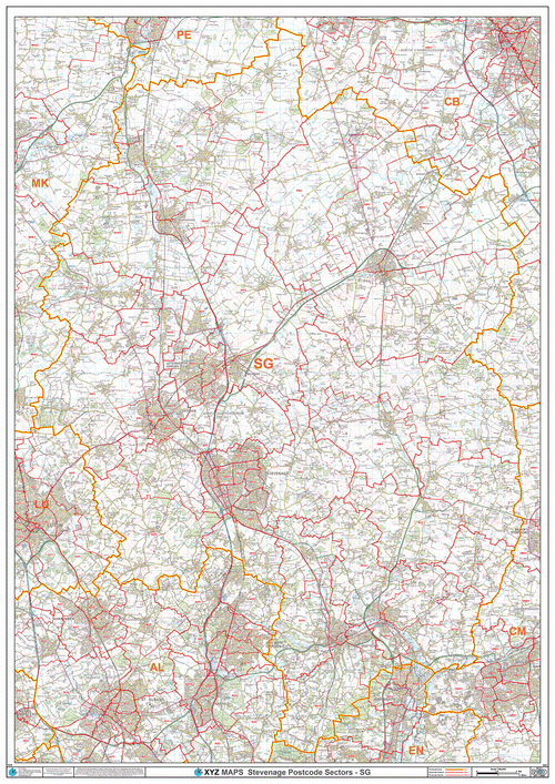 Stevenage Postcode Maps for the SG Postcode Area | Map Logic