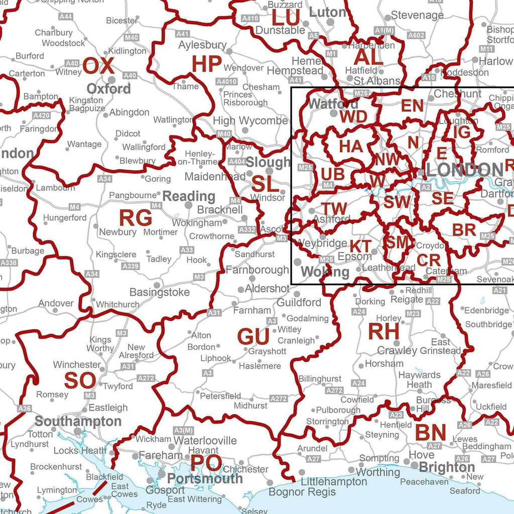 Map Of UK Postcodes | UK Map with Postcode Areas – Map Logic