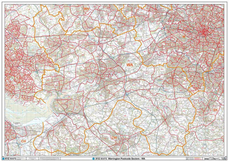 Warrington Postcode Map (WA) – Map Logic
