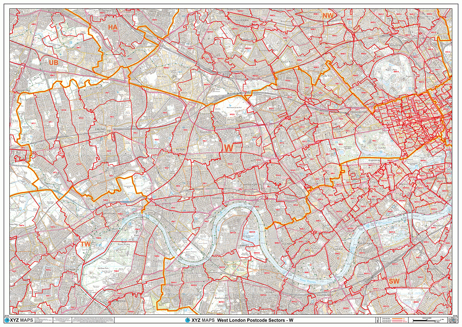 W1 Postcode Map