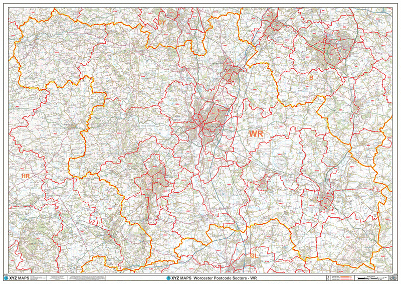 Worcester Postcode Map (WR) – Map Logic